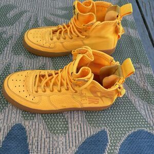 Nike Air Force 1 Mid Odell Beckham Jr. Laser Orange Gum 5Y No Straps